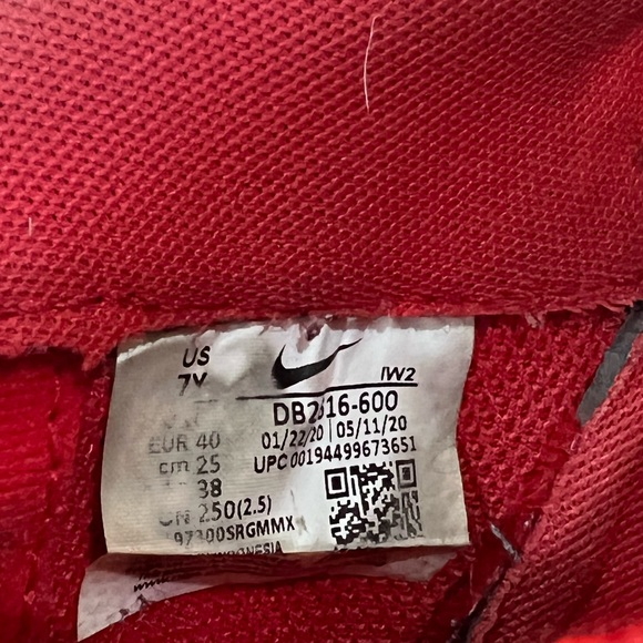 Nike Air Force 1 Red size 7Y - Picture 11 of 11